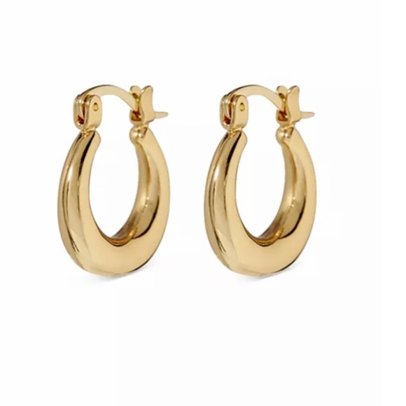 Luv AJ - Mini Martina Hoop Earrings - Gold - Super Lightweight - Never Worn - Picture 1 of 8